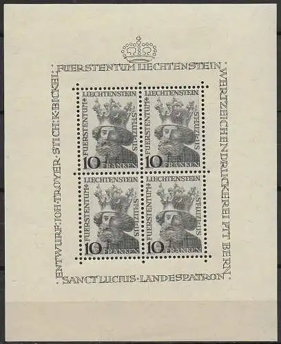 1946 Liechtenstein BF S.Lucio MNH Unif n. 6