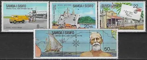 1974 Samoa i Sisifo UPU 5v. MNH SG. n. 430/33