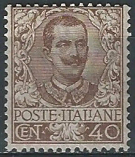 1901 Italia VE III 40c. bruno MNH Sassone n. 74