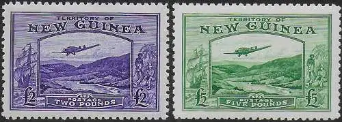 1935 New Guinea airmail Bololo 2v. MNH SG n. 204/05