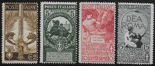 1911 Italia Unità d'Italia 4v. mc MNH Sassone n. 92/95