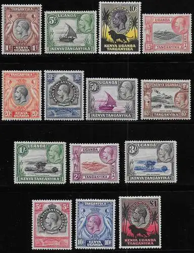 1935-37 Kenya Uganda Tanganyika George V 14v. MNH SG n. 110/23