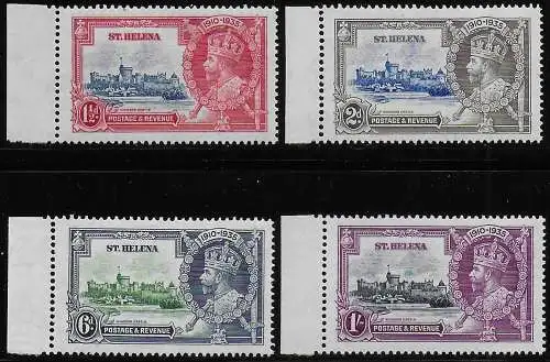 1935 St Helena Silver Jubilee 4v. bf MNH SG n. 124/27