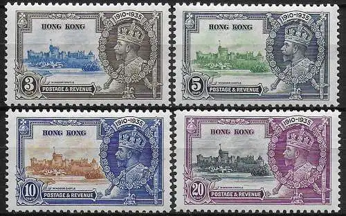 1935 Hong Kong Silver Jubilee 4v. MNH SG n. 133/36