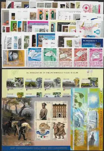 2014 Italia annata completa 64v.+3MS MNH