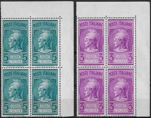 1947 Italia Minerva bc afda MNH Sass PN n.18/19