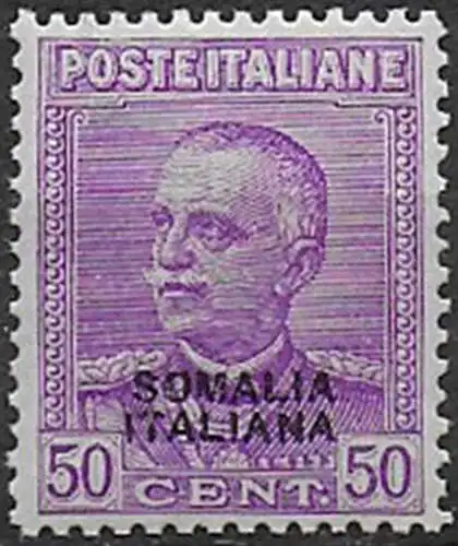 1930 Somalia 50c. lilla bc+ MNH Sassone n. 139