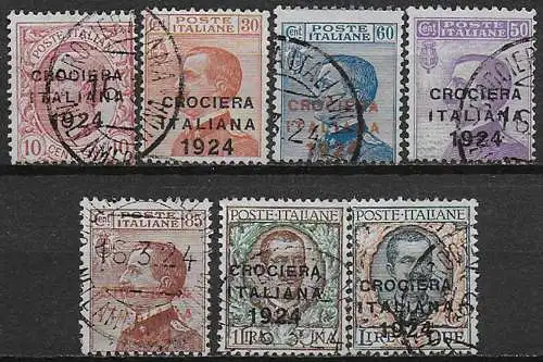 1924 Italia Crociera America Latina cancelled 7v. Sassone n. 162/68