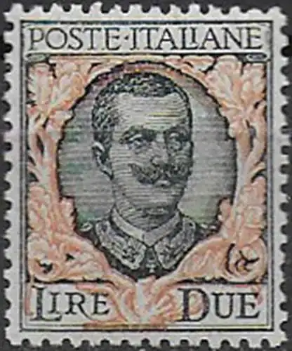 1923 Italia VE III Lire 2 floral sup MNH Sassone n.150