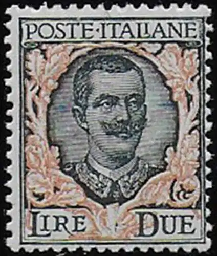 1923 Italia VE III Lire 2 floral MNH Sassone n.150