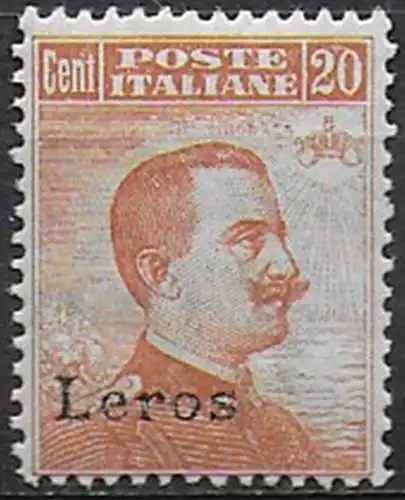 1921-22 Egeo Lero 20c. orange MNH Sassone n. 11