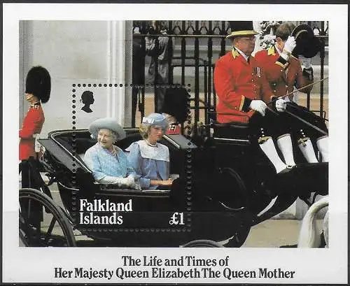 1985 Falkland Islands 84th Birthday of Queen Mother MS MNH SG n. 509