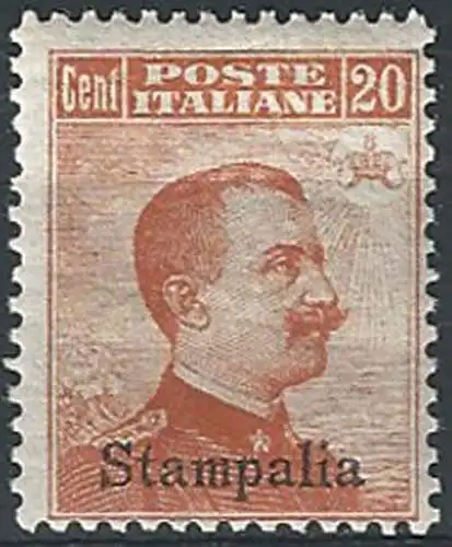 1917 Egeo Stampalia 20c. orange MNH Sassone n. 9