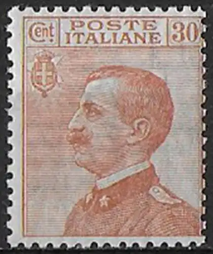 1922 Italia VE III 30c. orange brown mc MNH Sassone n. 127