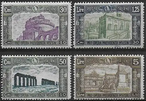 1930 Italia Milizia III issue 4v. MNH Sassone n. 272/75