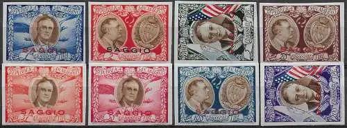 1947 San Marino Roosevelt SAGGIO 8v. MNH Sassone A n. 62/68