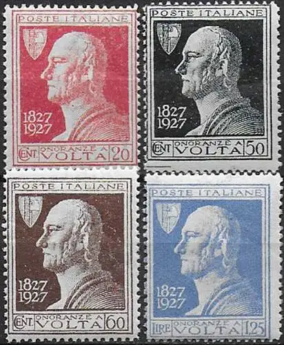 1927 Italia VE III Volta 4v. mc MNH Sassone n. 210/13