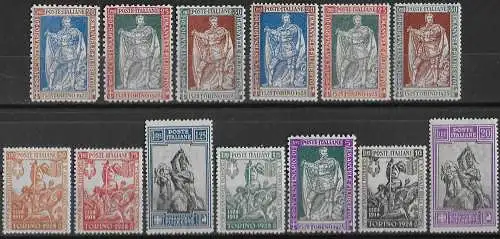 1928 Italia Emanuele Filiberto 13v. sup MNH Sassone n. 226-38