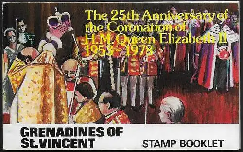 1978 Grenadines of St Vincent 25th Coronation 4v. MNH SG n. 130/33 booklet