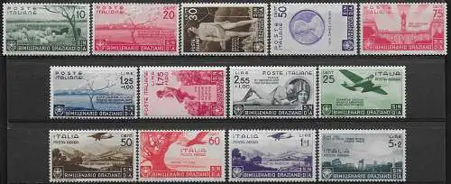 1936 Italia Bimillenario Orazio 13v. MNH Sassone n. 398/405+A