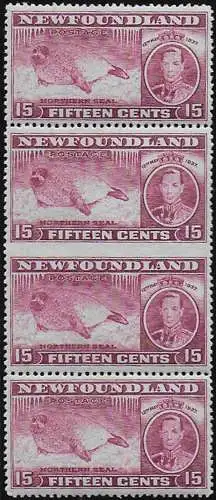 1937 Newfoundland northern seal variety MNH SG n. 263cb