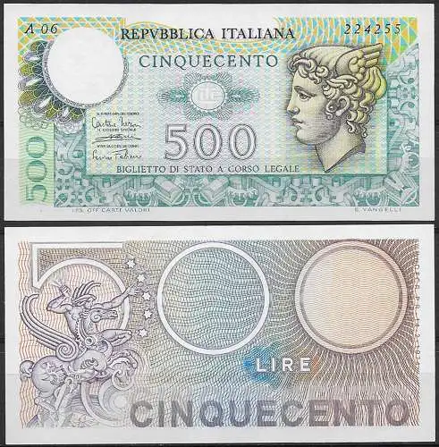 1974 Italia Lire 500 Mercurio FDS Rif. BS 26AA Gigante