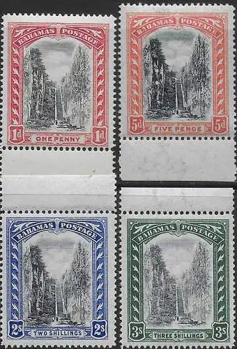 1902 Bahamas Queen's Staircase Nassau 4v. MNH SG n. 58/61