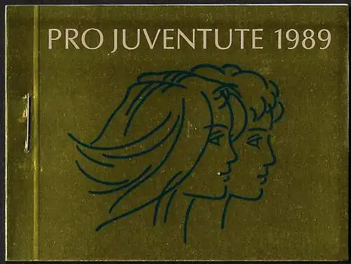 1989 Svizzera Pro Juventute booklet gold MNH SBHV n. 38