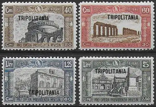 1927 Tripolitania Milizia I 4v. bc MNH Sassone n. 39/42