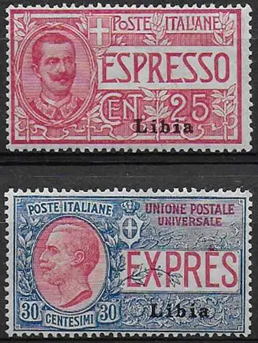 1915 Libia Espressi 2v. I tipo MNH Sassone n. 1/2