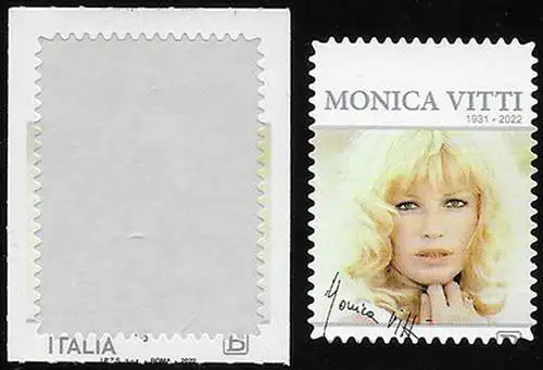 2022 Italia Monica Vitti 1v. variety without "ITALIA" and value MNH