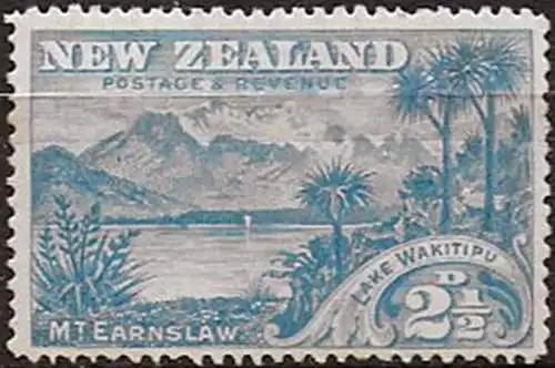 1898 New Zealand Lake Wakitipu 2½d. blue MH SG n. 249