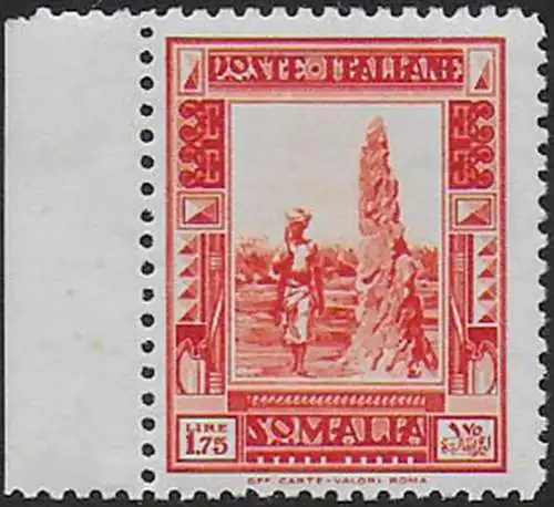 1932 Somalia Termite mound Lire 1,75 arancio 1v. MNH Sassone n. 178