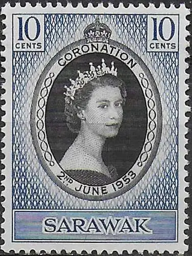 1953 Sarawak Coronation 1v. MNH SG n. 187