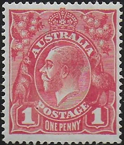 1914 Australia George V 1d. carmine red MNH SG n. 21d