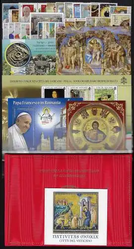 2019 Vaticano complete year 27v.+5MS+1 booklet MNH