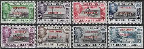 1944 Falkland Islands Dependencies South Orkneys 8v. MNH SG. n. C1/8