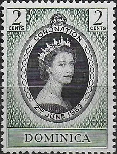 1953 Dominica Coronation 1v. MNH SG n. 139