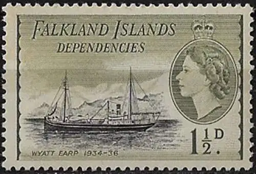 1954 Falkland Islands Dependencies ships 1v. MNH SG n. G28a