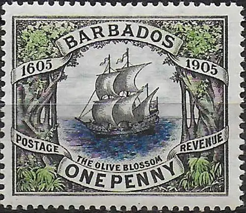 1906 Barbados Olive Blossom 1v. MNH SG n. 152