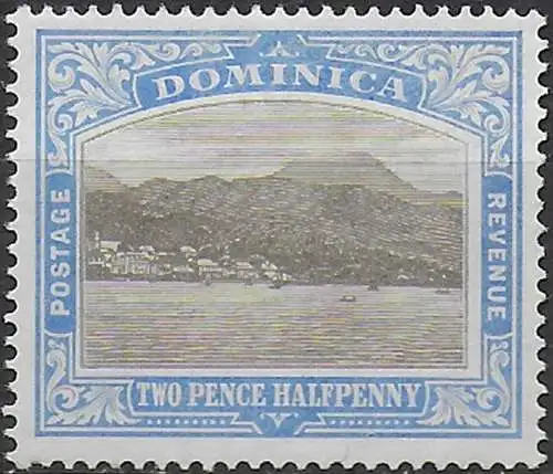 1907 Dominica Edward VII 2½ grey and bright blue MNH SG n. 30a