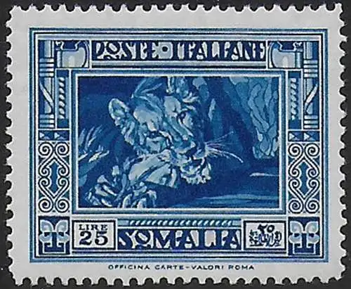 1937 Somalia Lion 1v. MNH Sassone n. 230