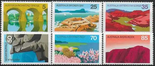 1976 Australia australian scenes 6v. MNH SG. n. 627/32