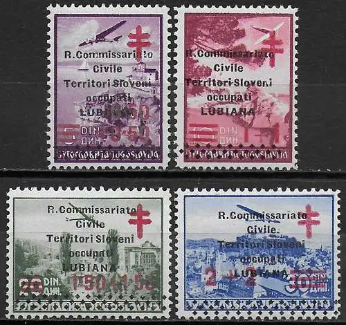 1941 Lubiana Italian occupation 4v. MNH Sassone n. 35/38