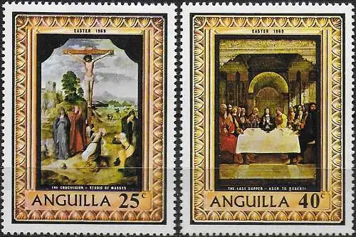 1969 Anguilla Easter Commemoration 2v. MNH SG n. 53/54