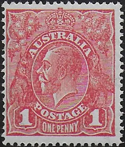 1918 Australia George V 1d. rose-red MNH SG n. 47b