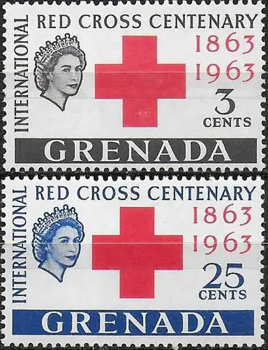 1963 Grenada Red Cross Centenary 2v. MNH SG n. 212/13