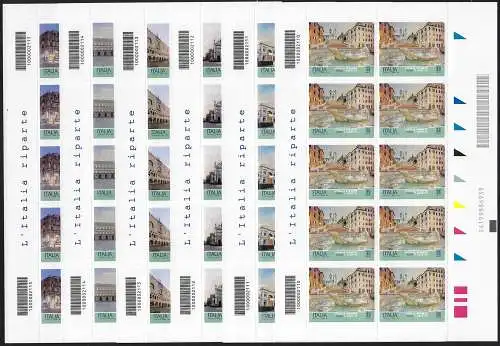 2021 Italia l'Italia riparte MS 6v. Turistica MNH