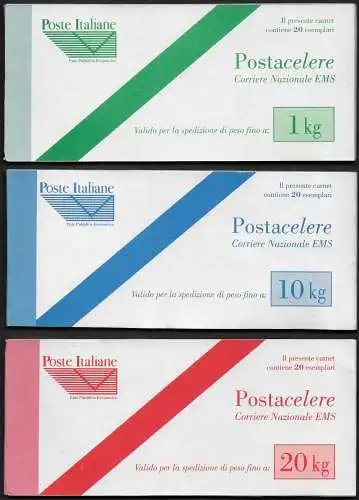 1997-98 Italia Postacelere 12 Booklets MNH Sassone n. L1/9a