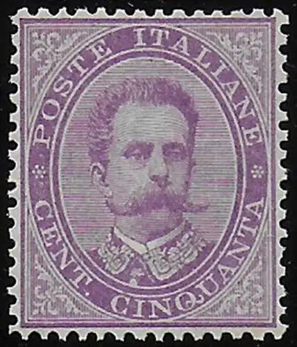 1879 Italia Umberto I 50c. violetto sup MNH Sassone n. 42